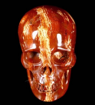 Red Snake Skin Jaspis Skull